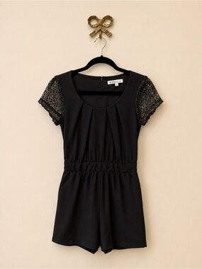 BCBGeneration Black Dress Top with Label Detail